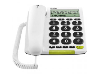 Doro PhoneEasy 312cs, hvid Telefon med ledning