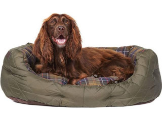 Quilted Dog Bed 35' Olive