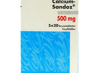 Calcium-Sandoz 500 mg 100 stk Brusetabletter